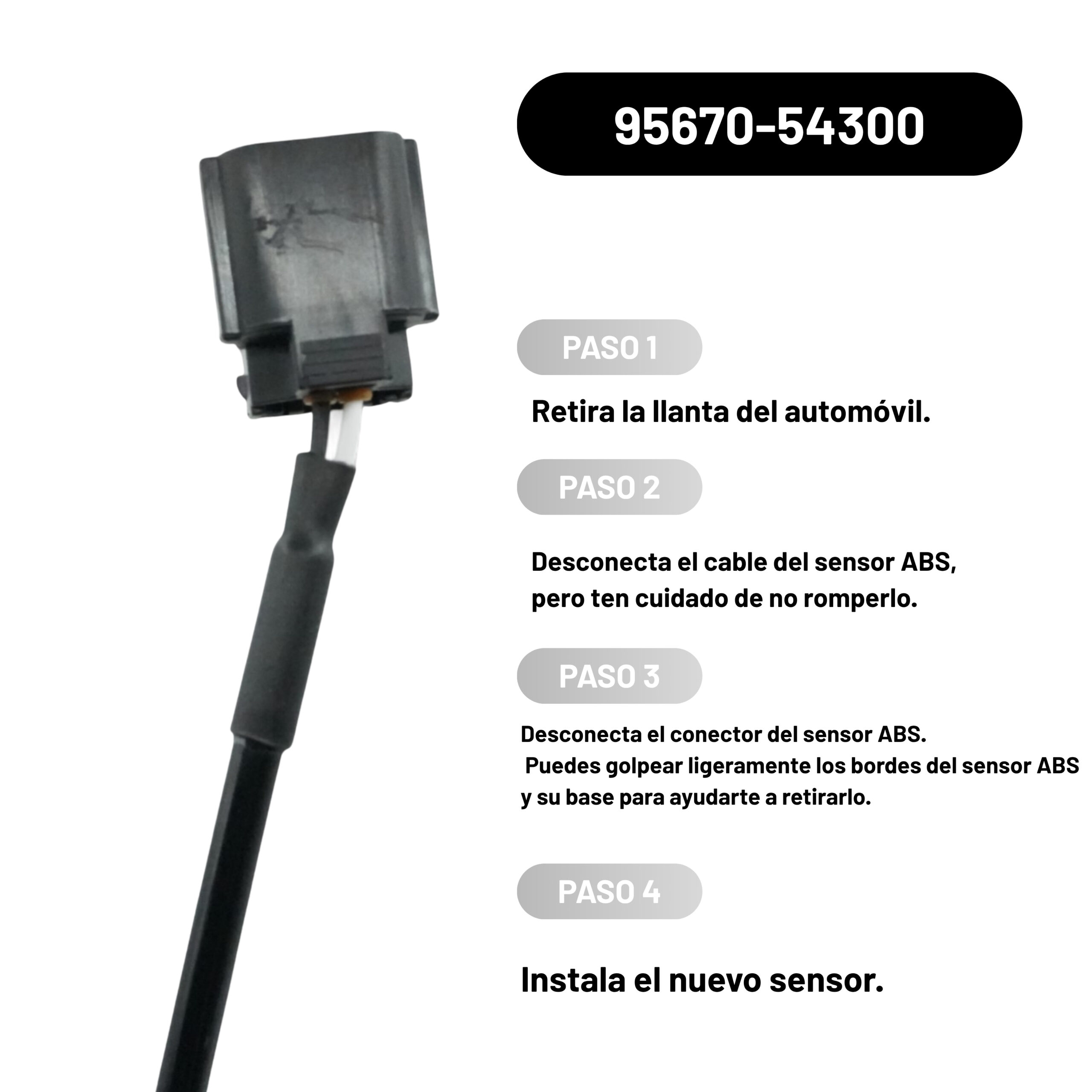 Sensor ABS delantero/frontal izquierdo Hyundai Grand i10 2015-2019 - Image 3