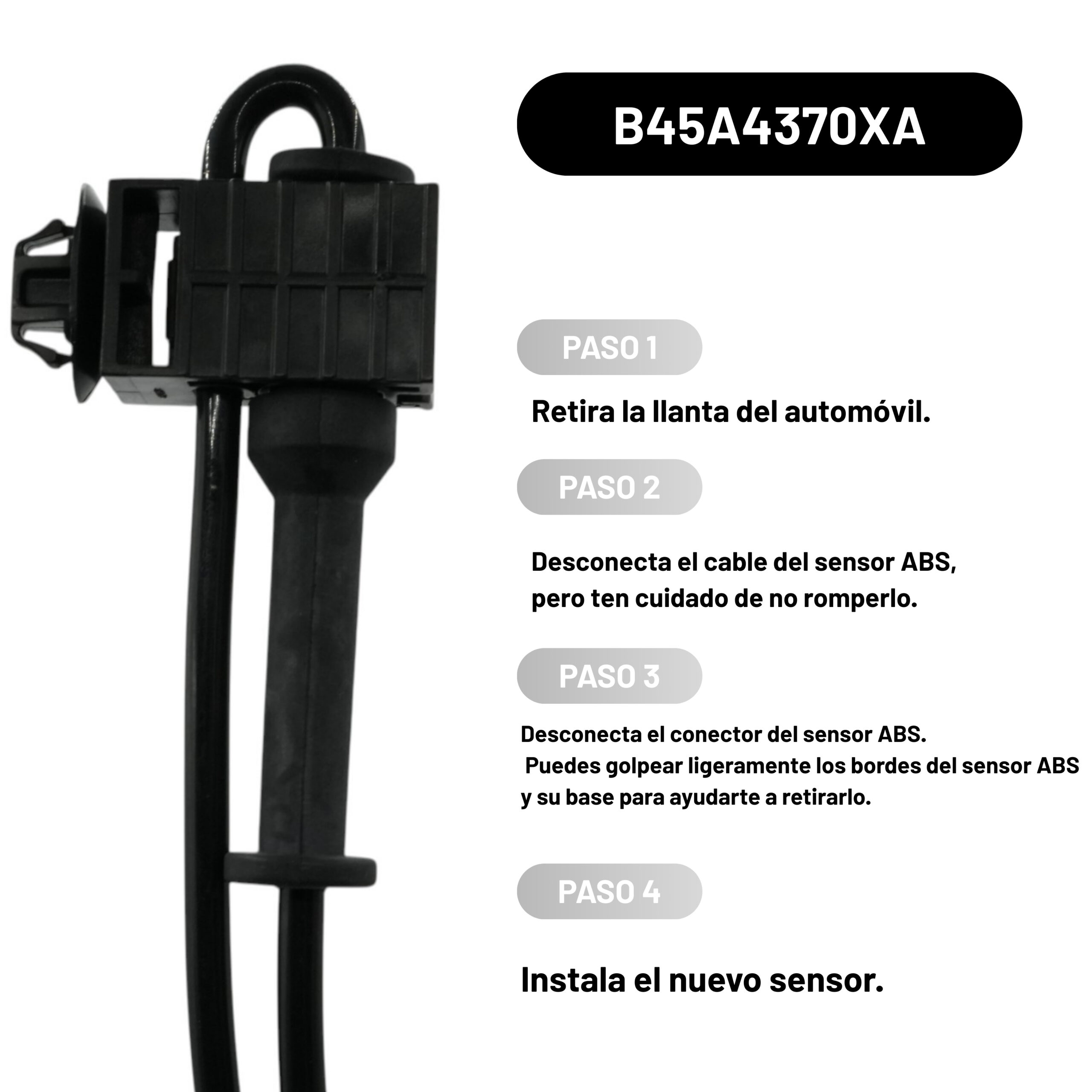 Sensor ABS delantero Izquierdo/derecho Mazda 3 2014-2018 2.0 y 2.5 Litros - Image 2